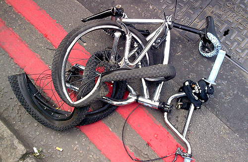 mangled bike